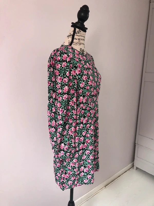 🌸 Black floral dress – Zara – Size S – Very good condition – photo 5